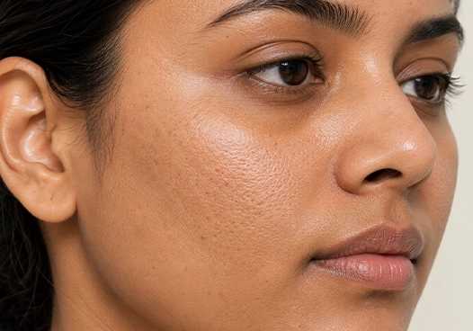 Individuals with enlarged pores or rough texture