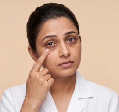 Dark circles or under-eye pigmentation