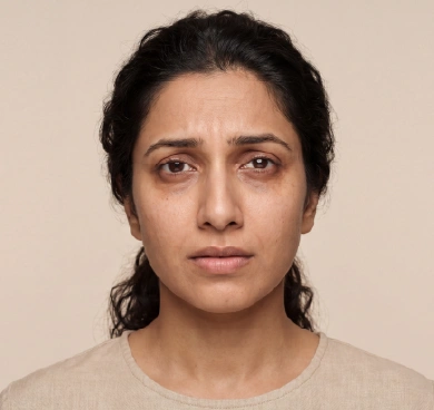 Uneven skin tone around eyelids