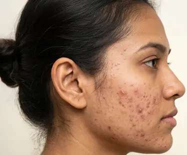 Men and women with acne scars, stretch marks, lines, or uneven skin