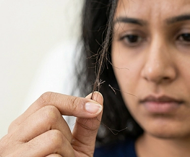 Lack of elasticity when hair is stretched