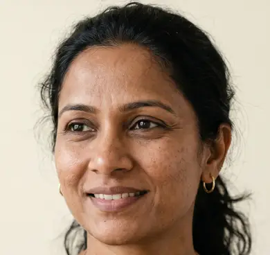 Skin showing early signs of ageing or rough texture