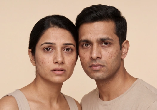 Individuals with freckles, post-acne marks or dull skin