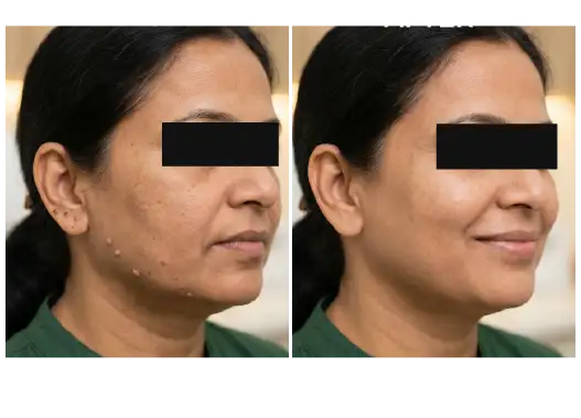 Before & After Skin Tag Removal Results