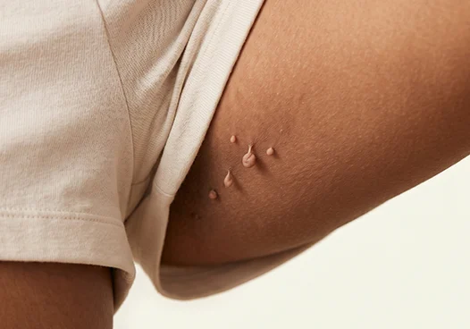 Inner thighs and body creases